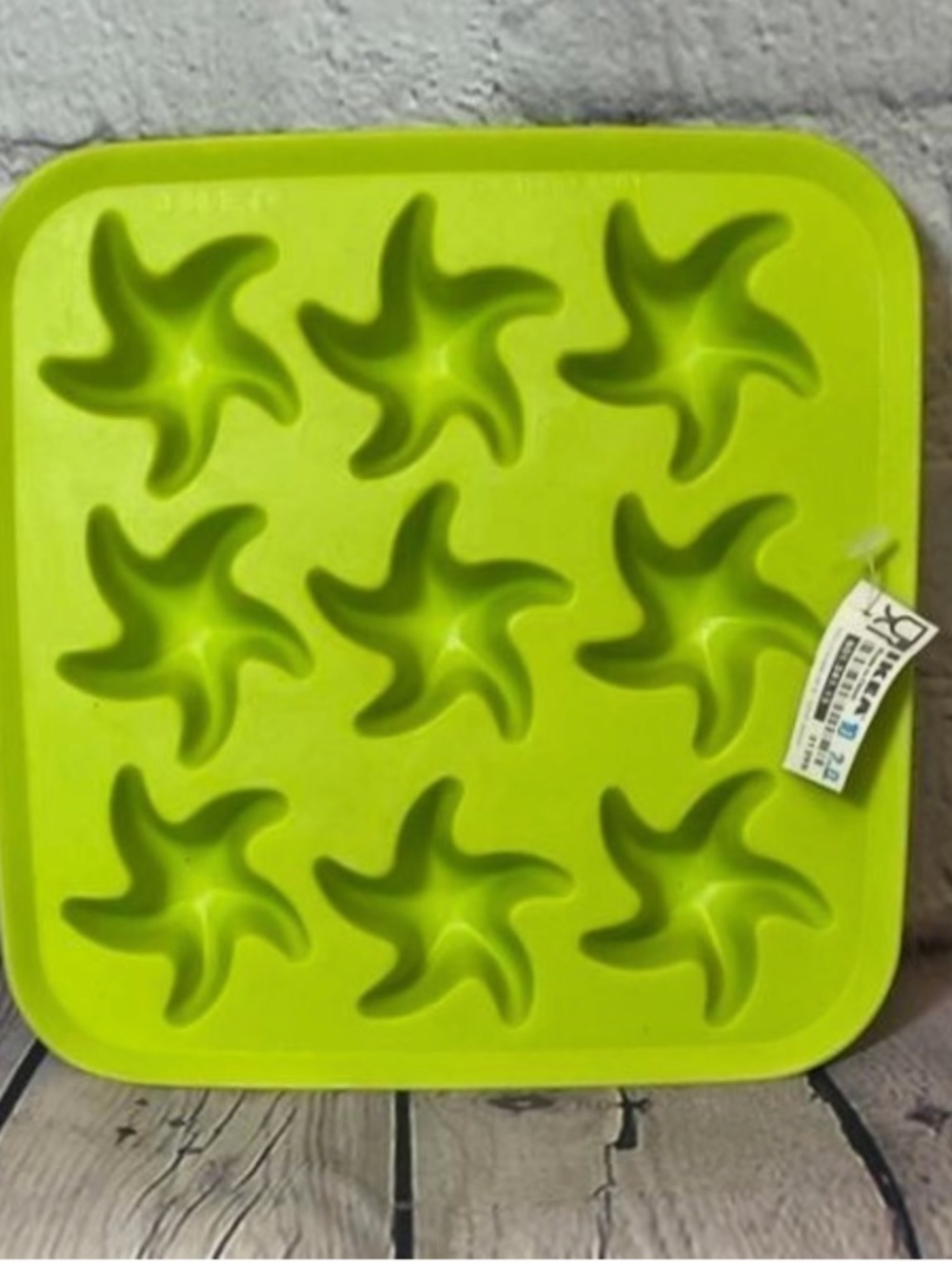 IKEA Plastis Rubber Ice Tray Mold Starfish Ocean Beach Shape Party Cocktail NEW